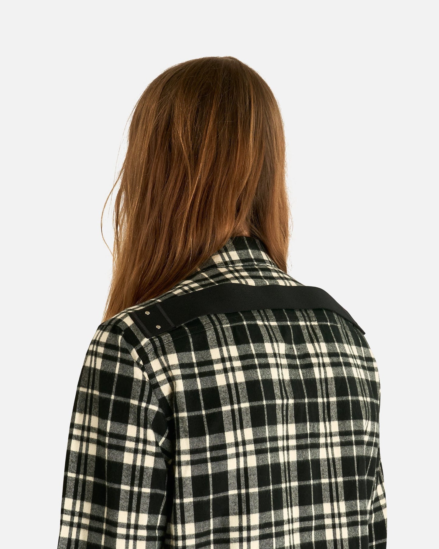 Rick Owens Men's Shirts Outershirt in Black Plaid
