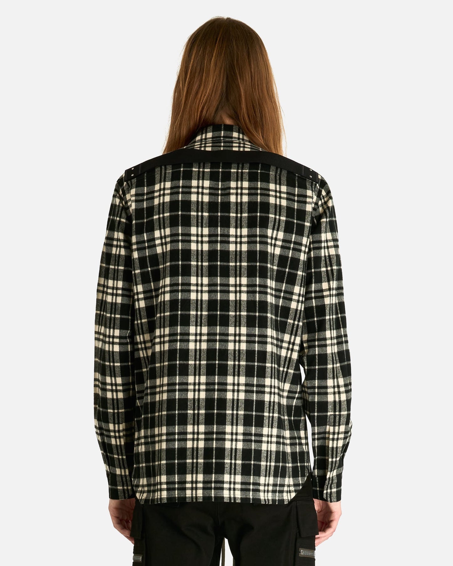 Rick Owens Men's Shirts Outershirt in Black Plaid
