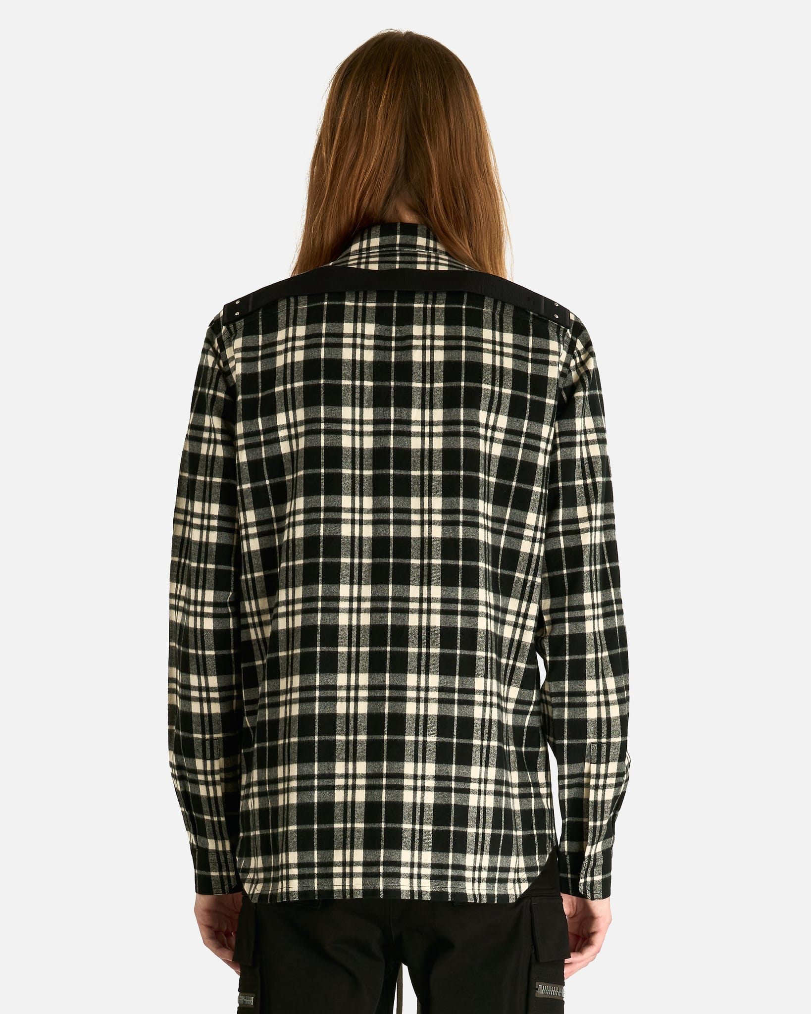 Rick Owens Men's Shirts Outershirt in Black Plaid