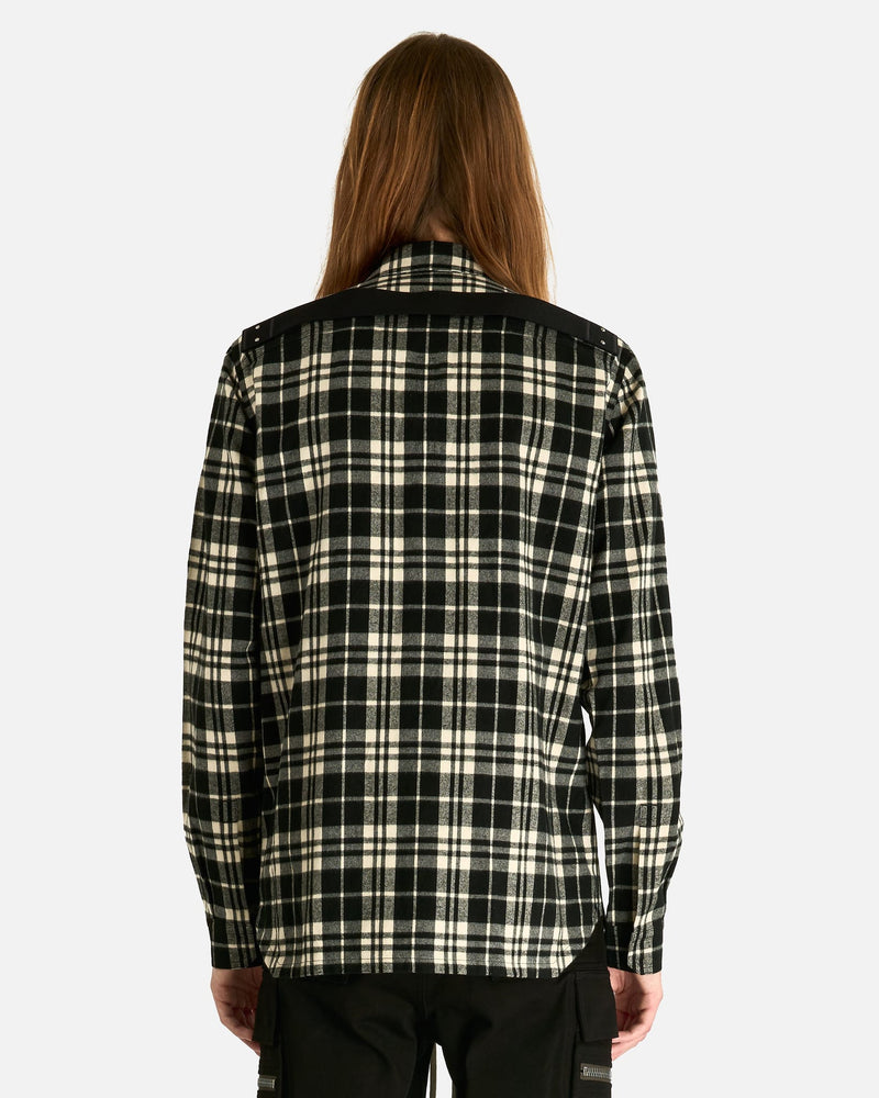 Rick Owens Men's Shirts Outershirt in Black Plaid