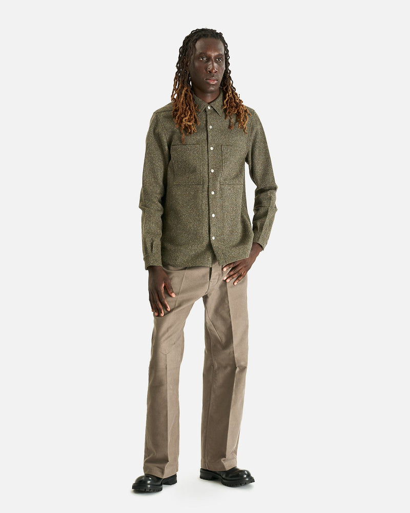 Rick Owens Men's Shirts Outershirt in Bosco