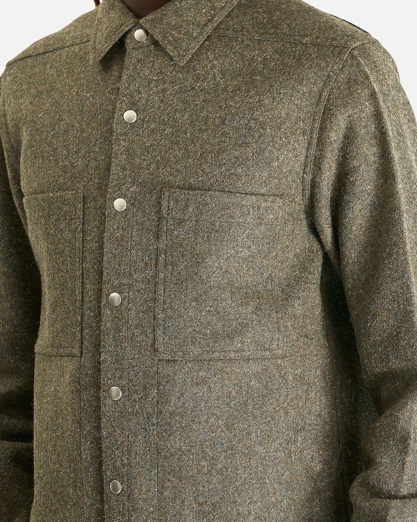 Rick Owens Men's Shirts Outershirt in Bosco