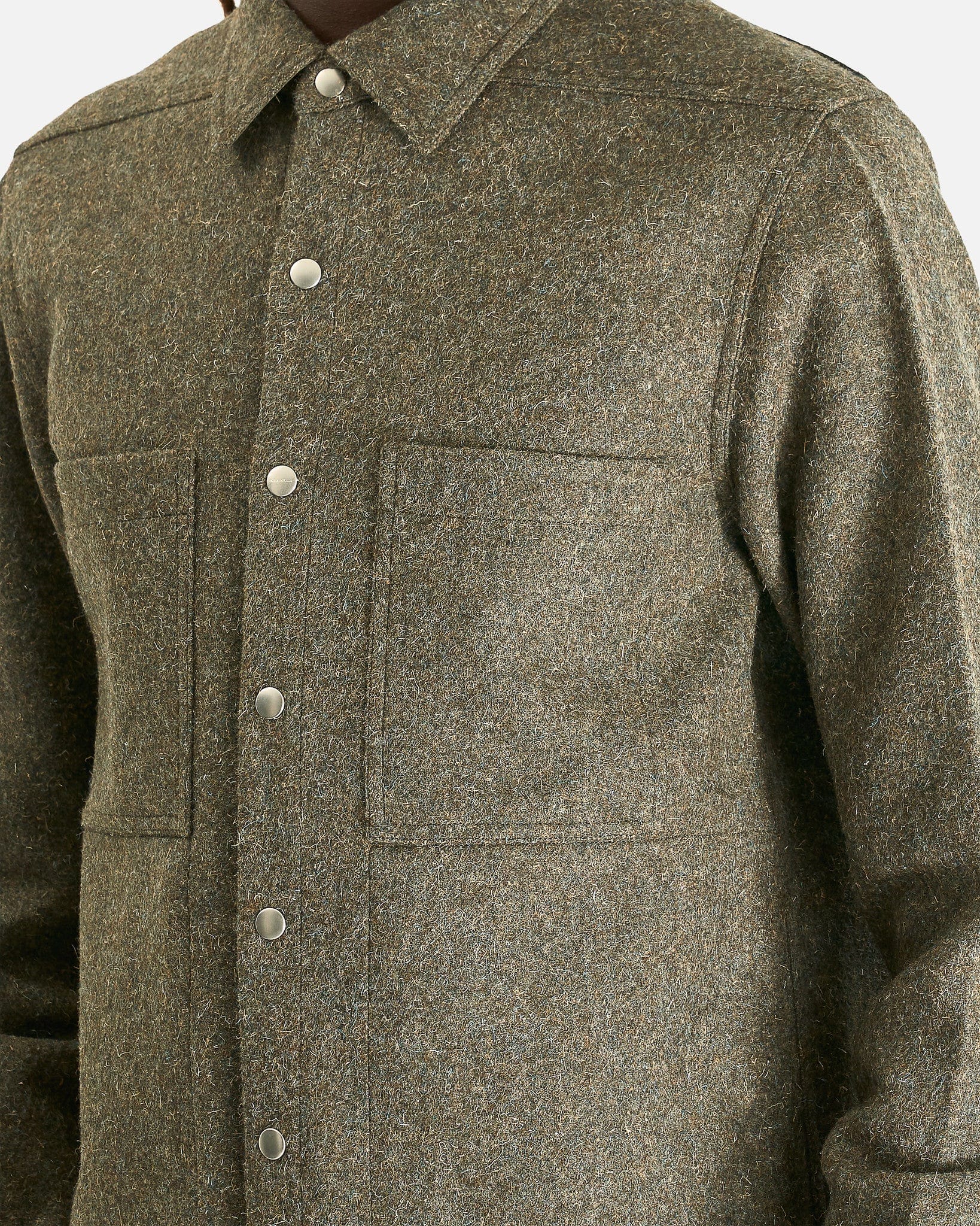 Rick Owens Men's Shirts Outershirt in Bosco