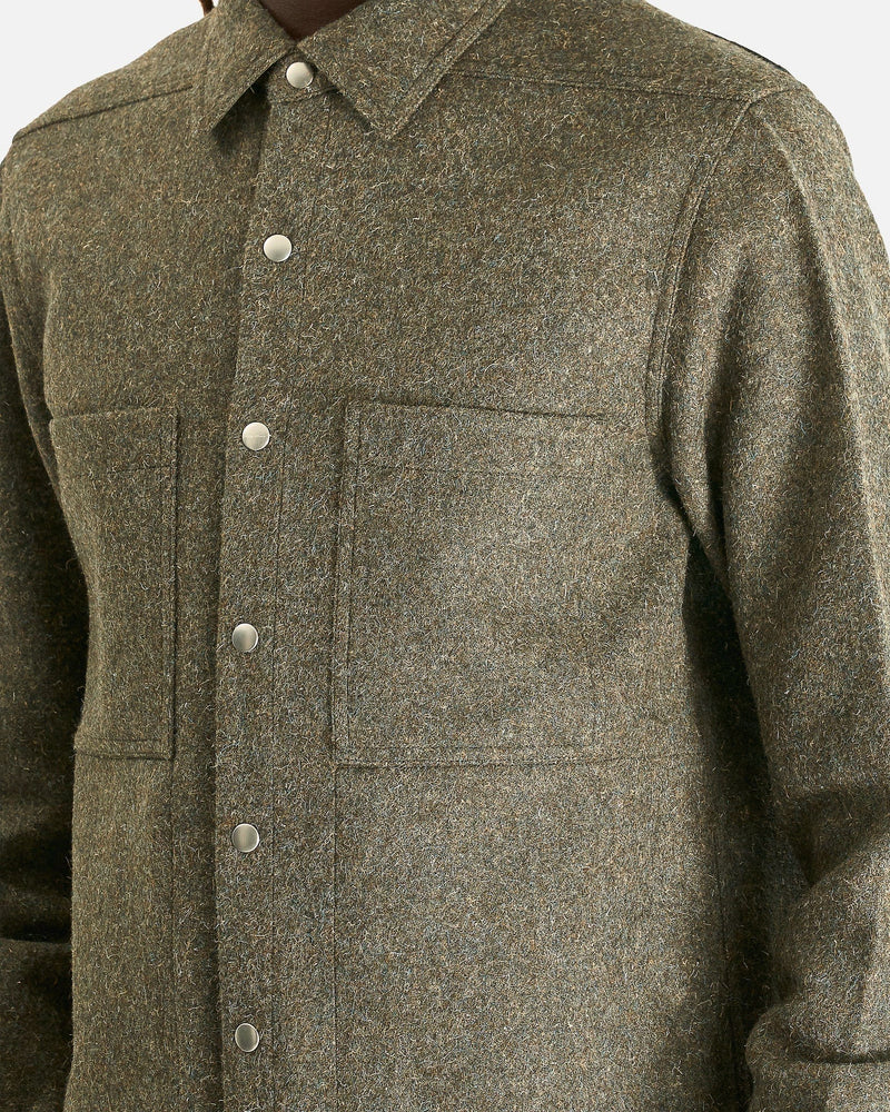 Rick Owens Men's Shirts Outershirt in Bosco