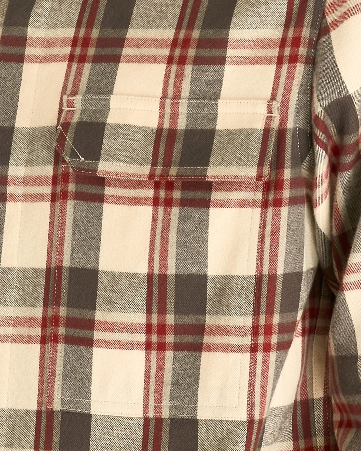 Rick Owens Men's Shirts Outershirt in Milk Plaid