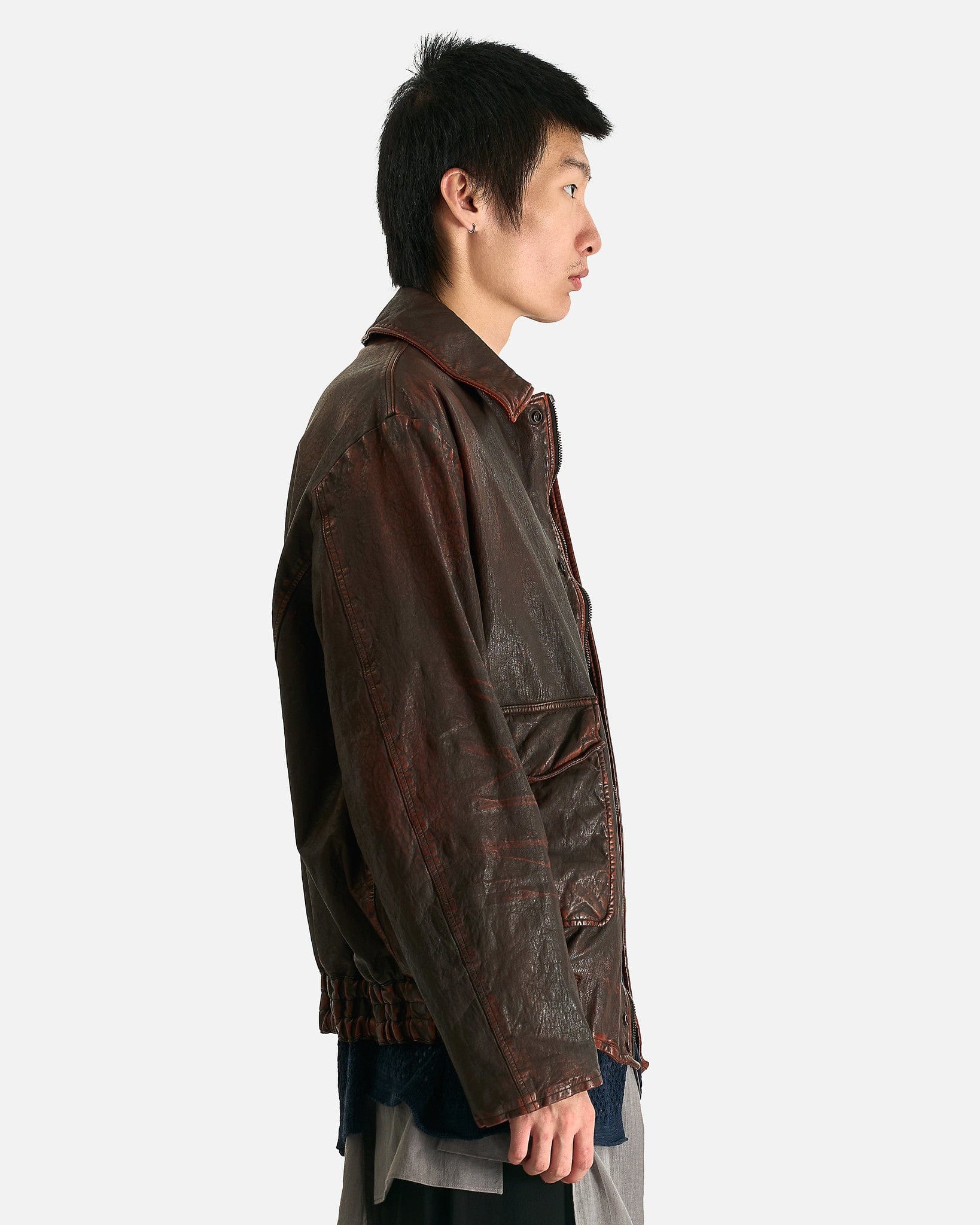 Yohji Yamamoto Pour Homme Men's Jackets Outpocket Blousons in Dark Brown