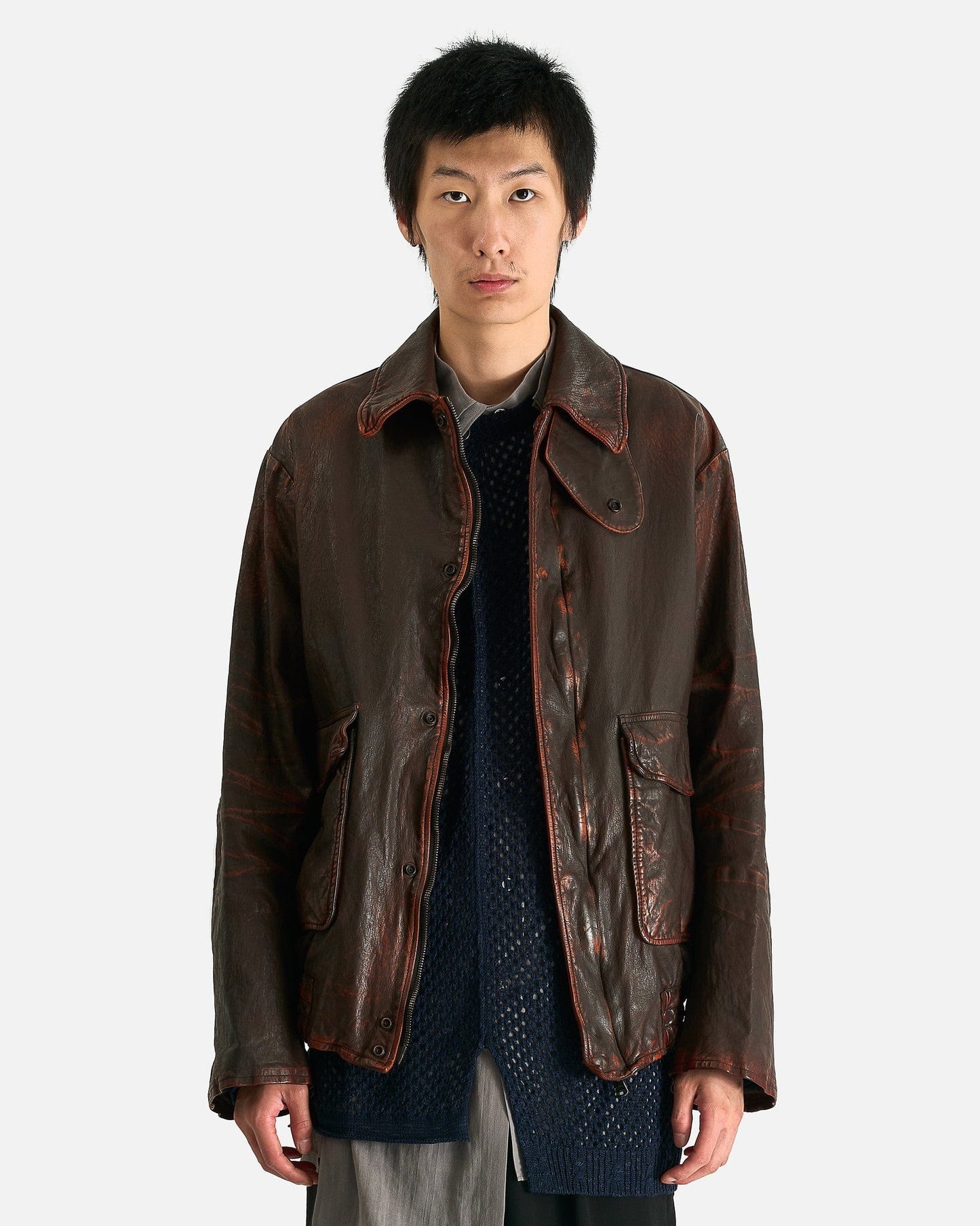 Yohji Yamamoto Pour Homme Men's Jackets Outpocket Blousons in Dark Brown