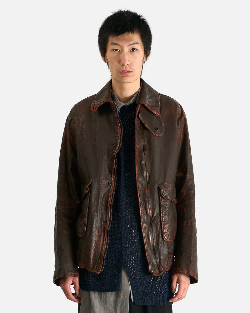 Yohji Yamamoto Pour Homme Men's Jackets Outpocket Blousons in Dark Brown