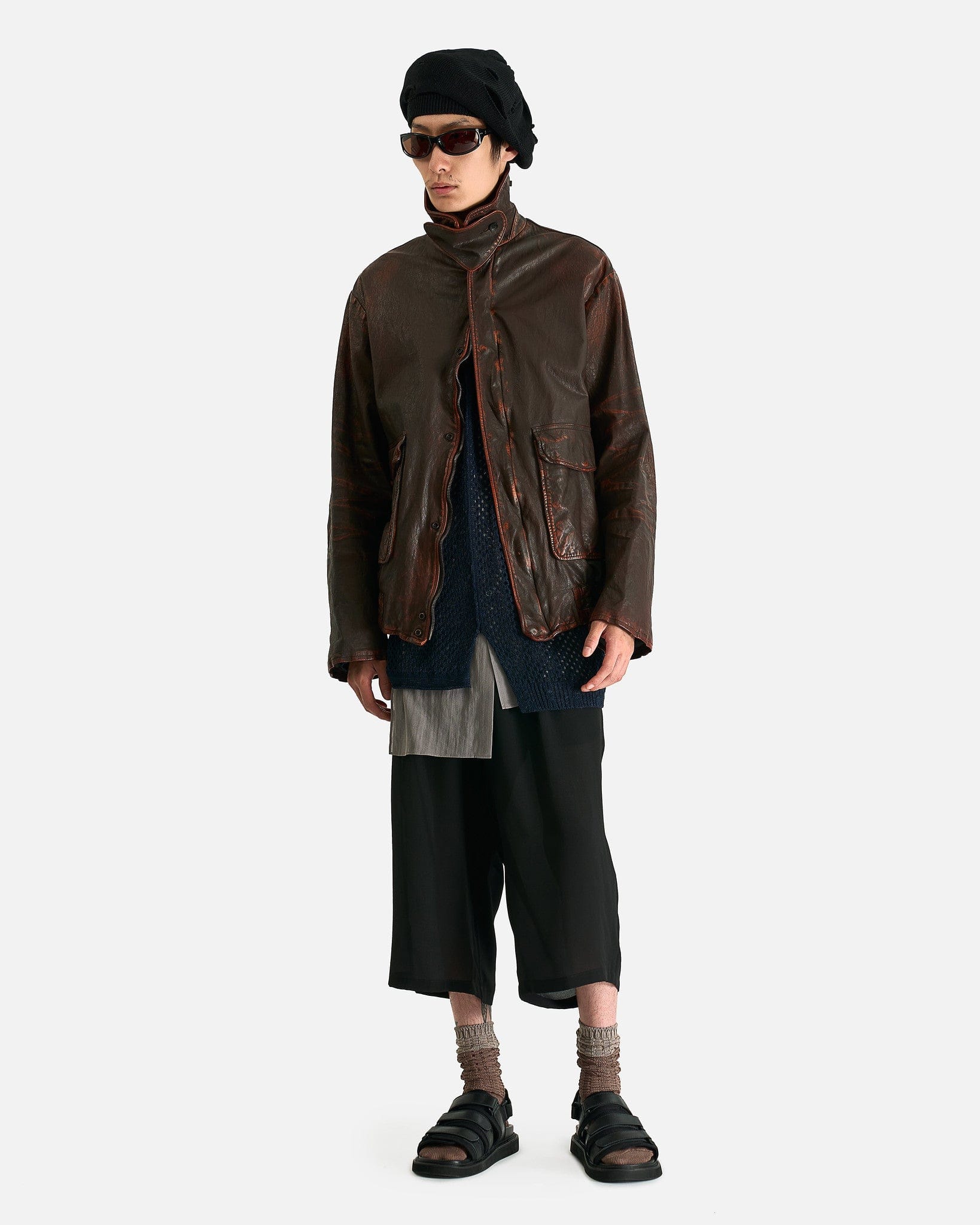 Yohji Yamamoto Pour Homme Men's Jackets Outpocket Blousons in Dark Brown