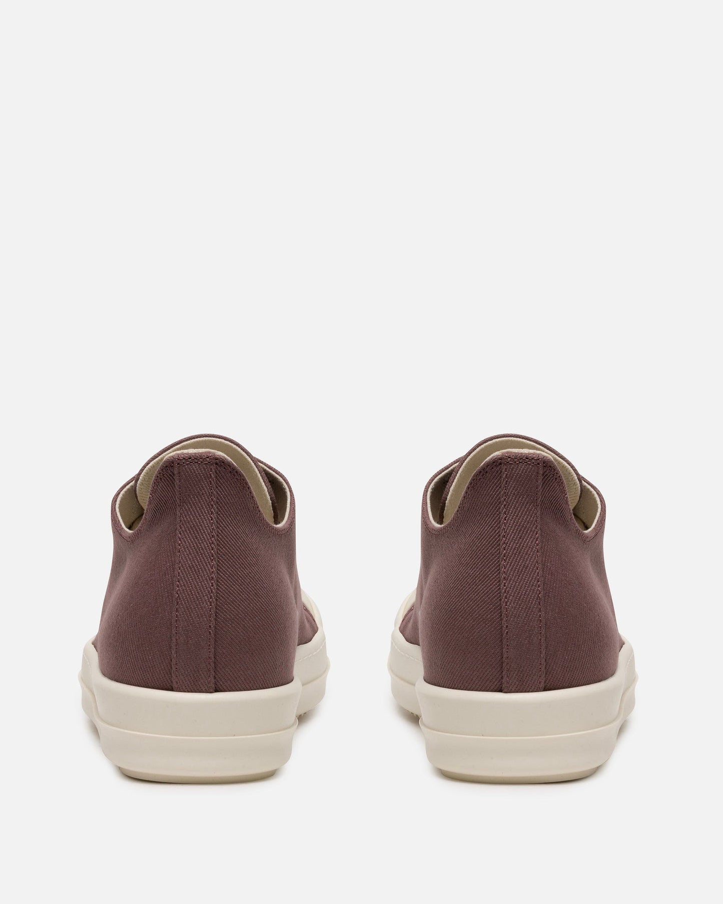 Rick Owens DRKSHDW Men's Sneakers Overdyed Denim Low Ramones in Mauve/Milk
