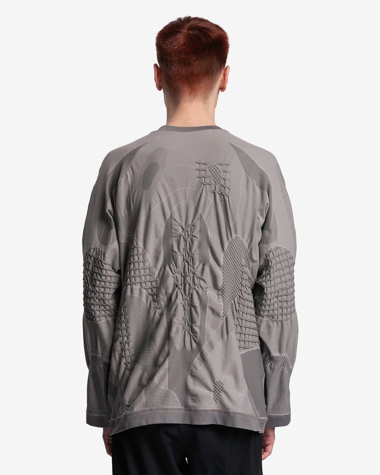 Roa Men's Sweater O/S Oversized 3D Knit in Grigio/Tortora