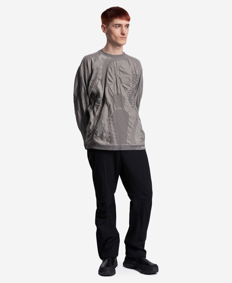 Roa Men's Sweater O/S Oversized 3D Knit in Grigio/Tortora