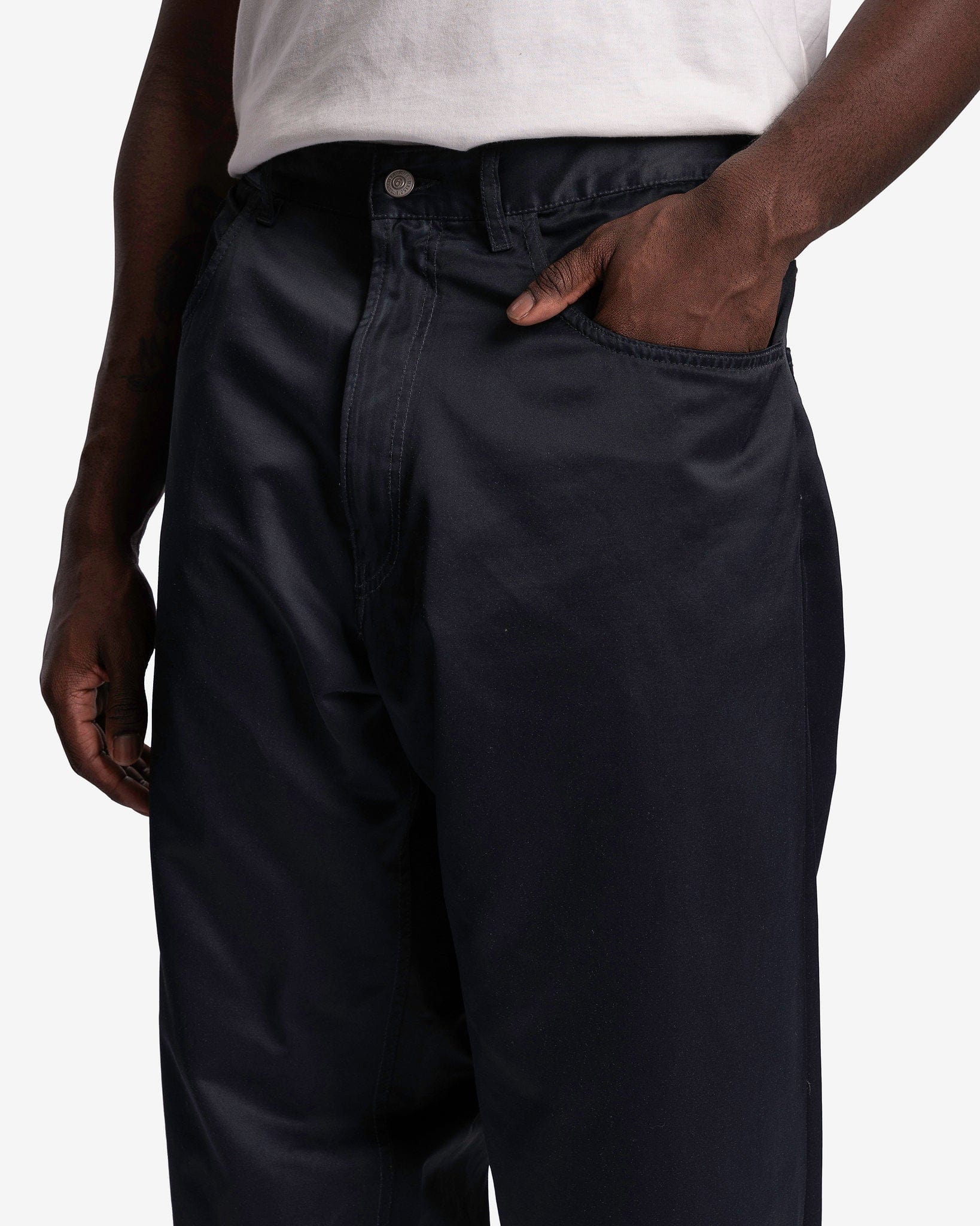 MM6 Maison Margiela mens pants Oversized 5-Pockets Pants in Black