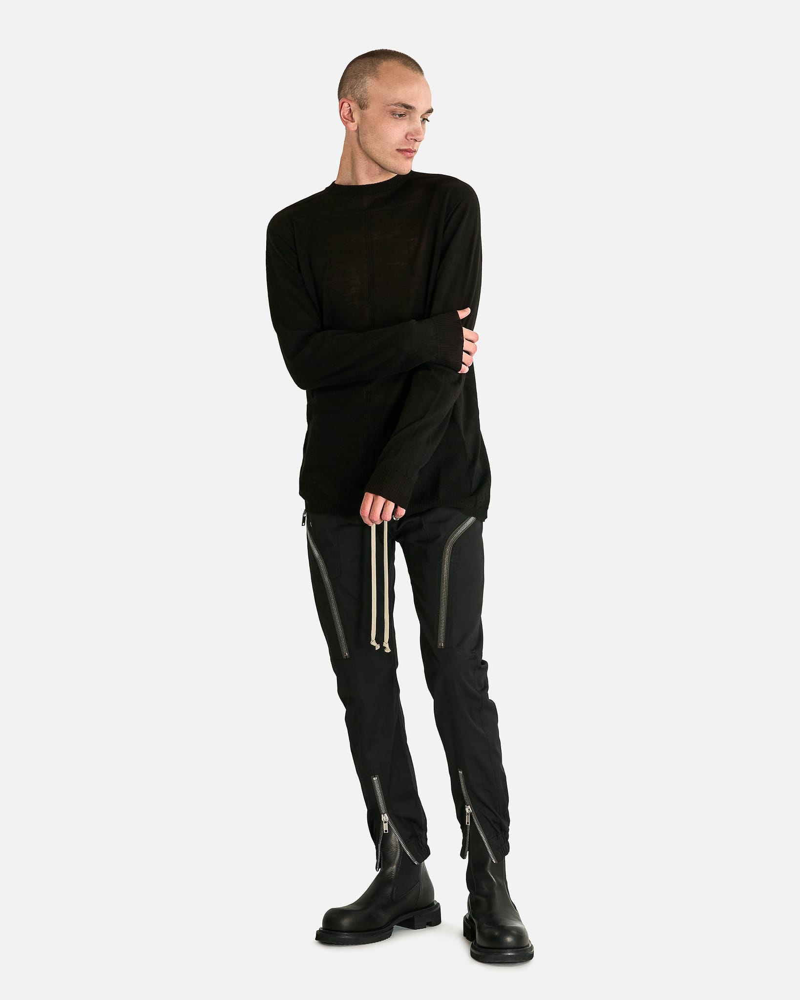 Rick Owens Men's T-shirts Oversized Level in Black