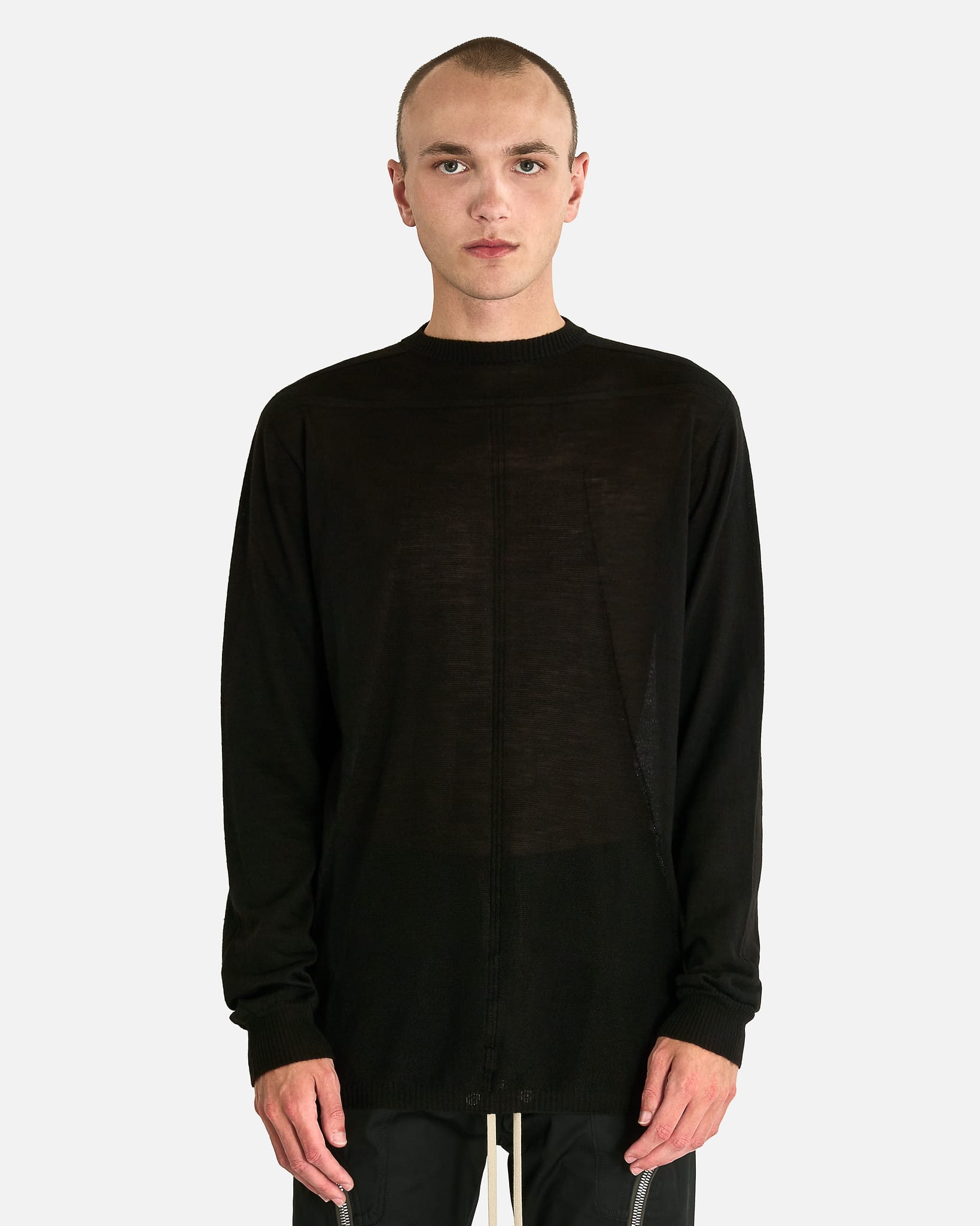 Rick Owens Men's T-shirts Oversized Level in Black
