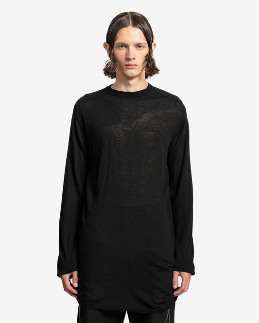 Rick Owens Men's Sweater O/S Oversized Round Neck in Black
