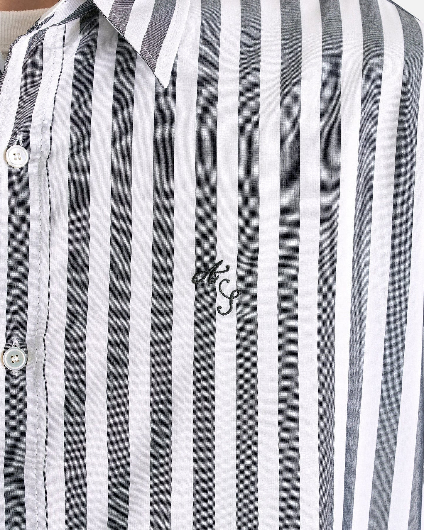 Acne Studios Men's Shirts Oversized Short Sleeve Shirt in Black/White