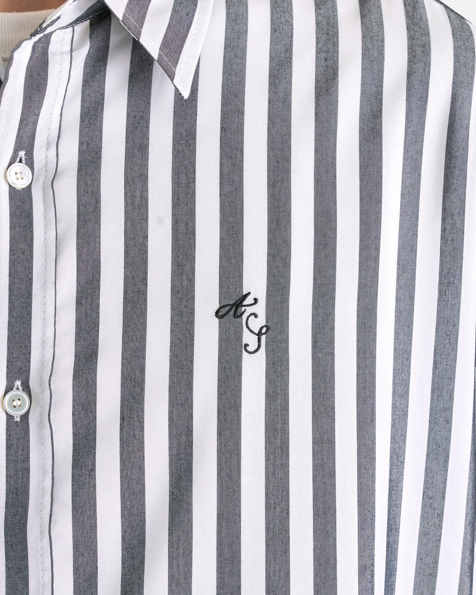 Acne Studios Men's Shirts Oversized Short Sleeve Shirt in Black/White
