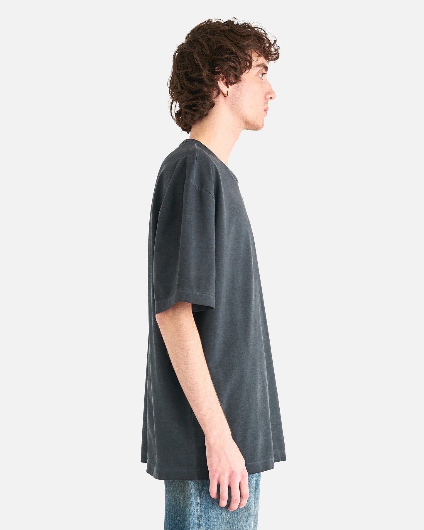 Maison Margiela Men's Shirts Oversized T-Shirt in Anthracite