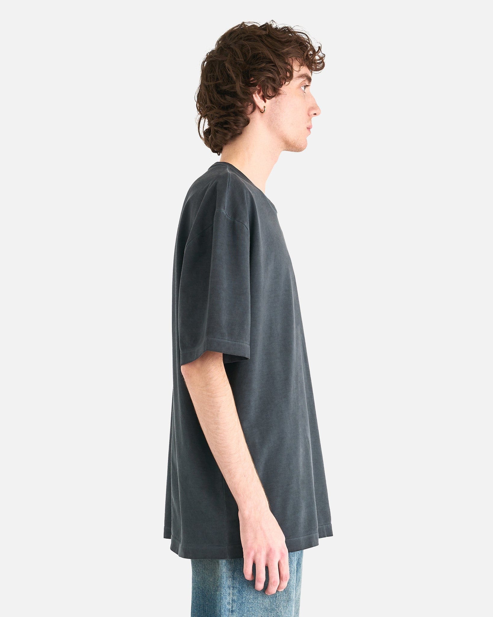 Maison Margiela Men's Shirts Oversized T-Shirt in Anthracite