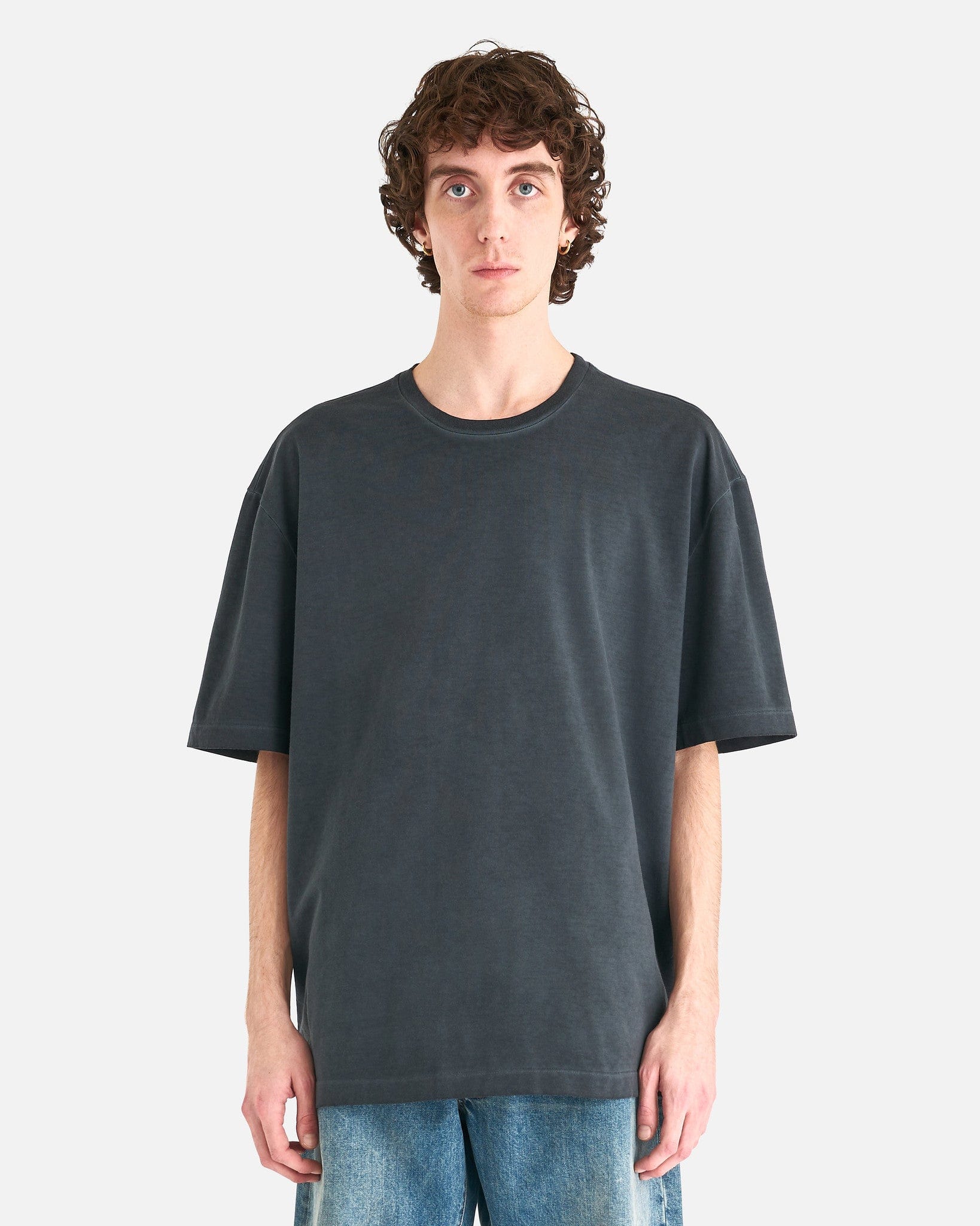 Maison Margiela Men's Shirts Oversized T-Shirt in Anthracite