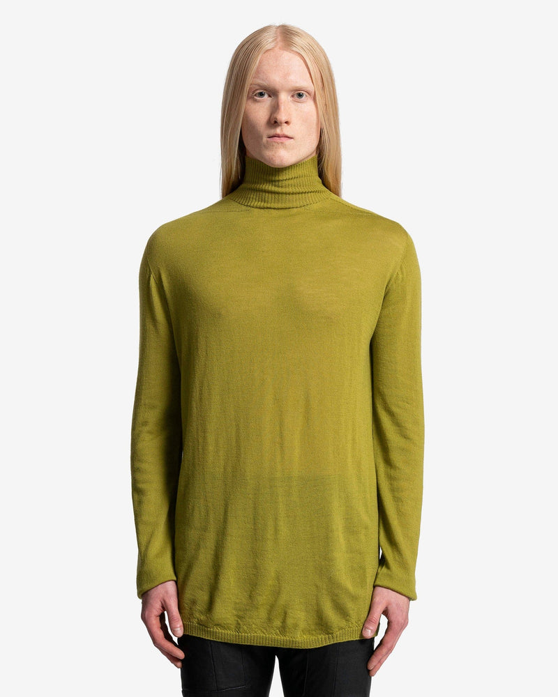 Rick Owens Men's Sweater O/S Oversized Turtleneck in Acid