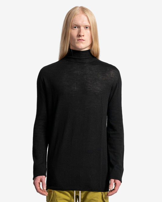 Rick Owens Men's Sweater O/S Oversized Turtleneck in Black