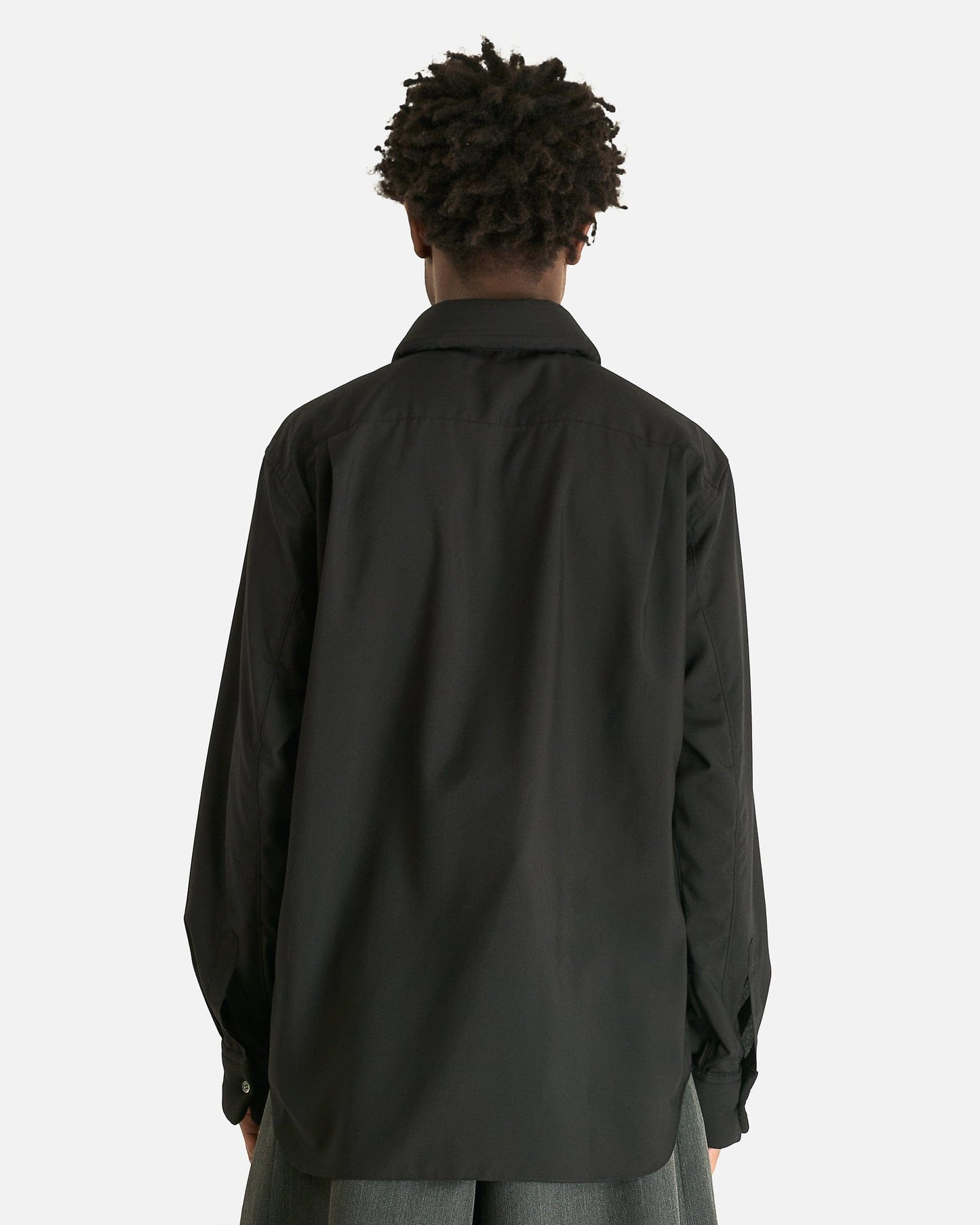 Comme des Garcons HOMME PLUS Men's Shirts Padded Collar Shirt in Black