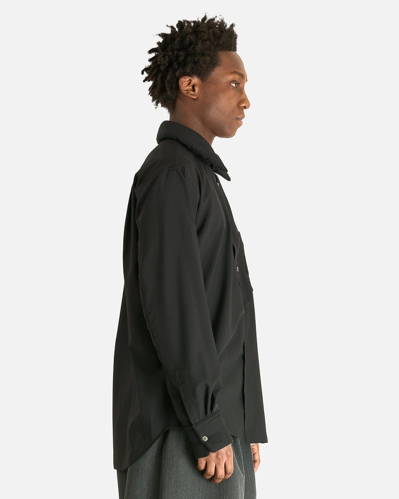 Comme des Garcons HOMME PLUS Men's Shirts Padded Collar Shirt in Black