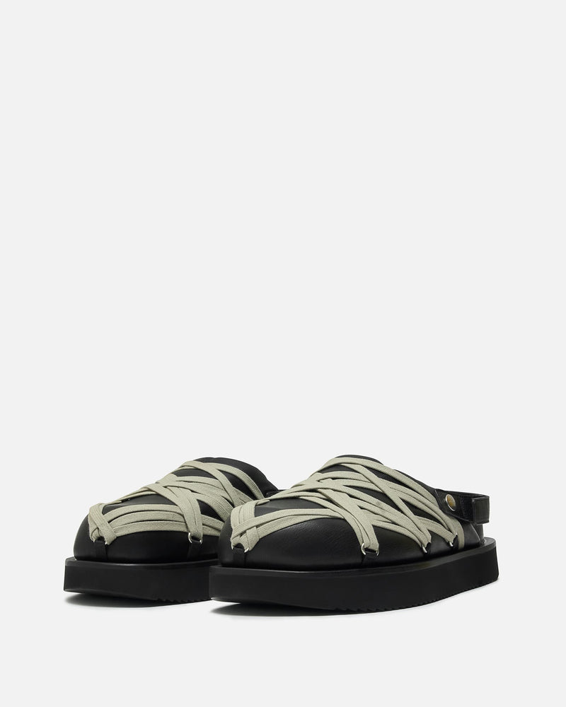 Rick Owens Men's Sneakers Padded Megalace Platform in Black/Pearl