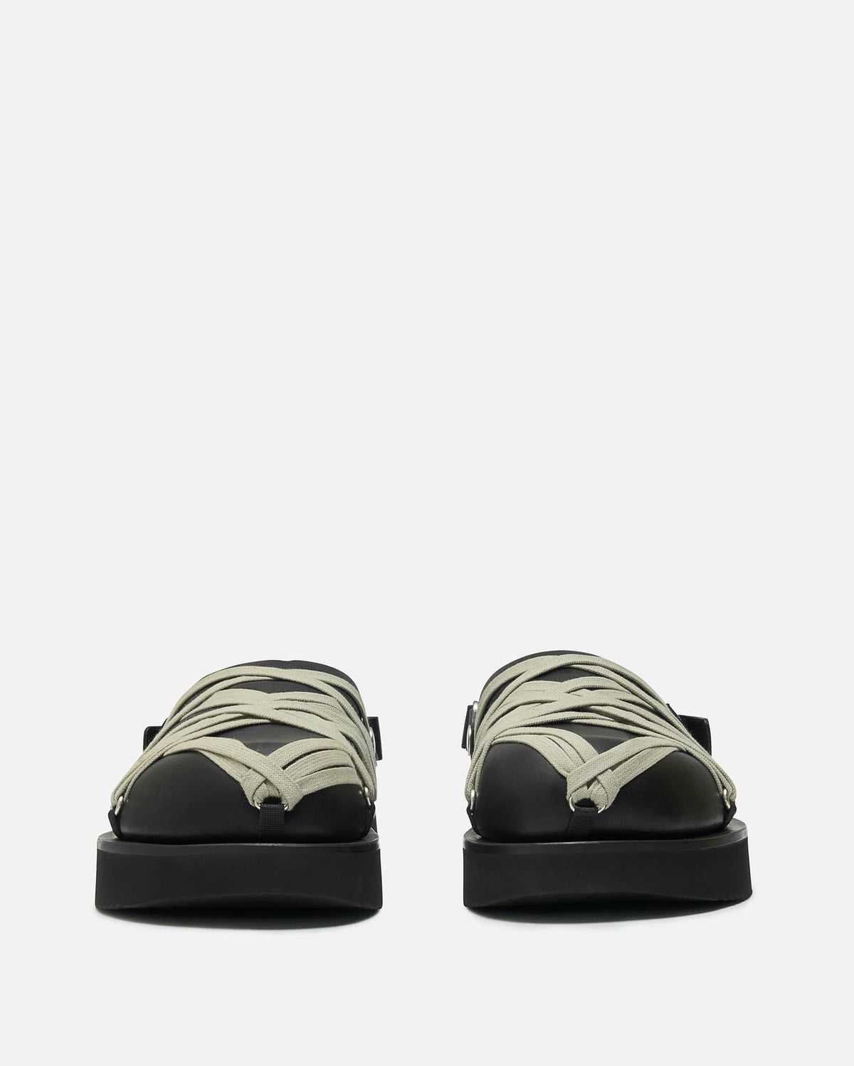 Rick Owens Men's Sneakers Padded Megalace Platform in Black/Pearl