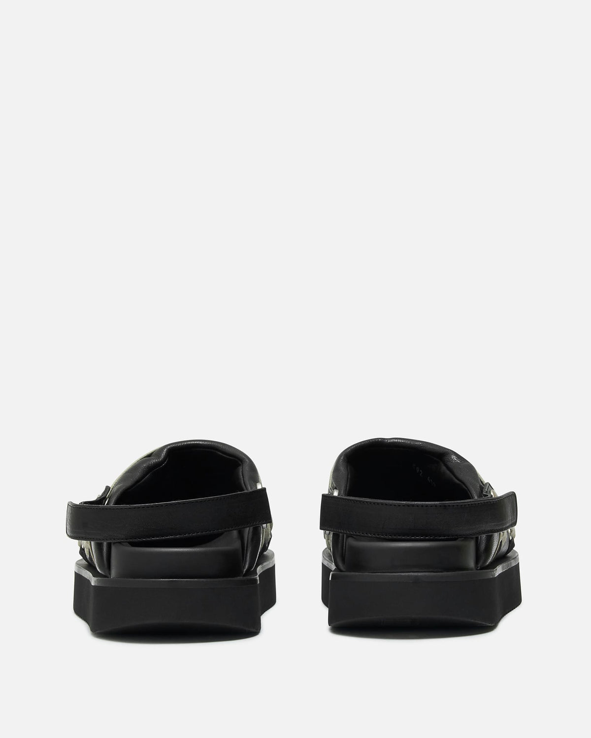 Rick Owens Men's Sneakers Padded Megalace Platform in Black/Pearl