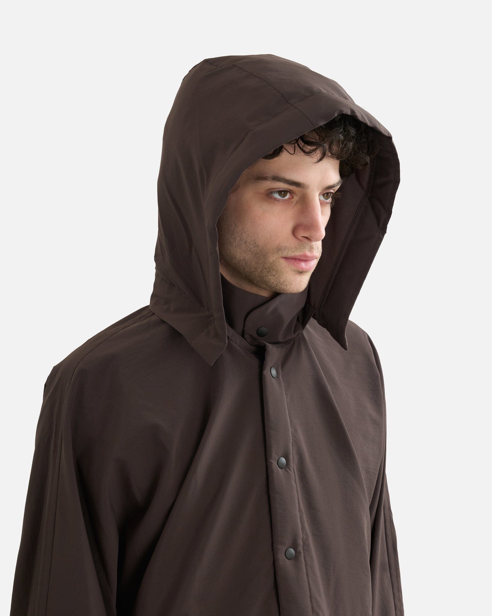 Homme Plissé Issey Miyake Men's Shirts Padded Rim Shirt in Brown