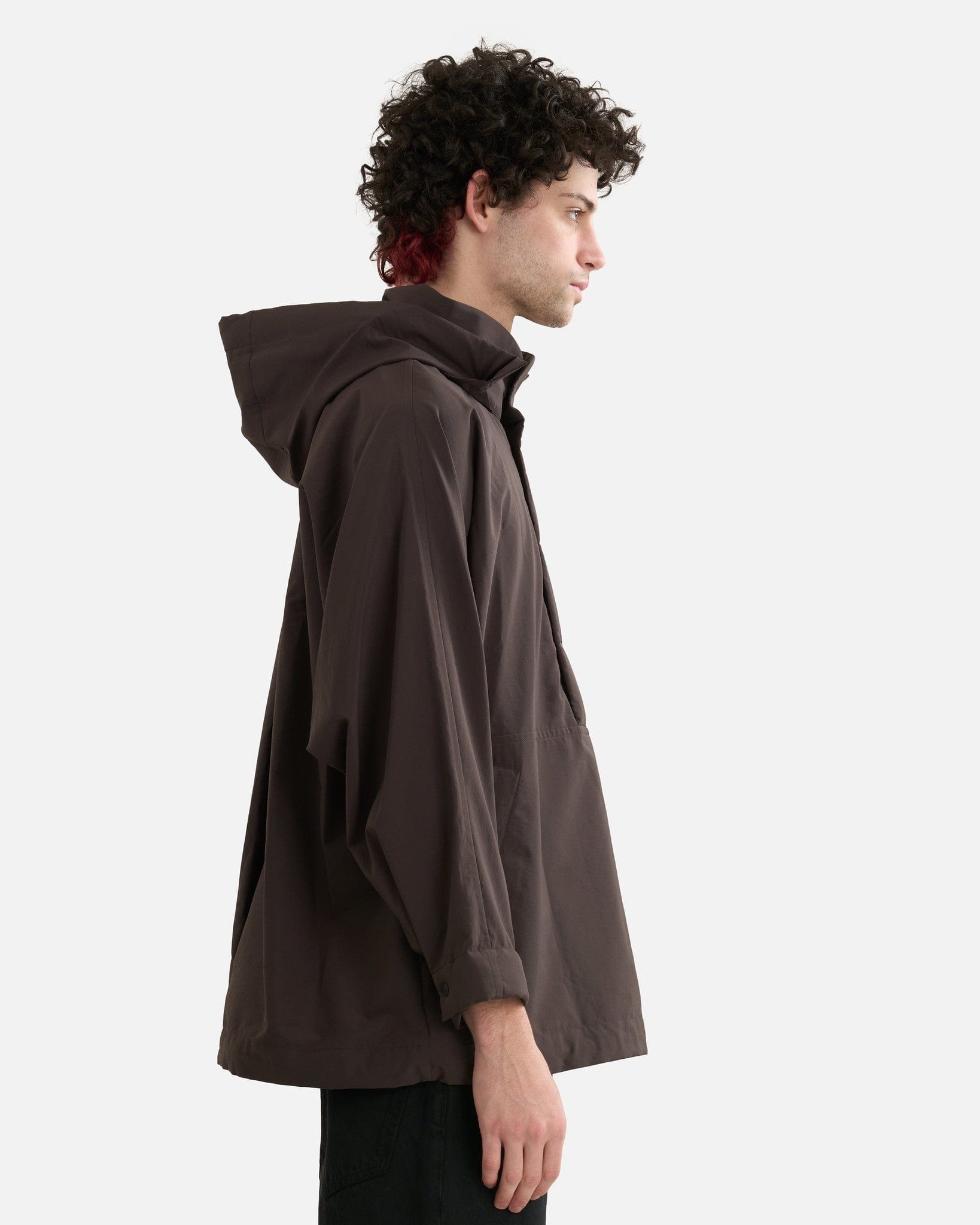 Homme Plissé Issey Miyake Men's Shirts Padded Rim Shirt in Brown