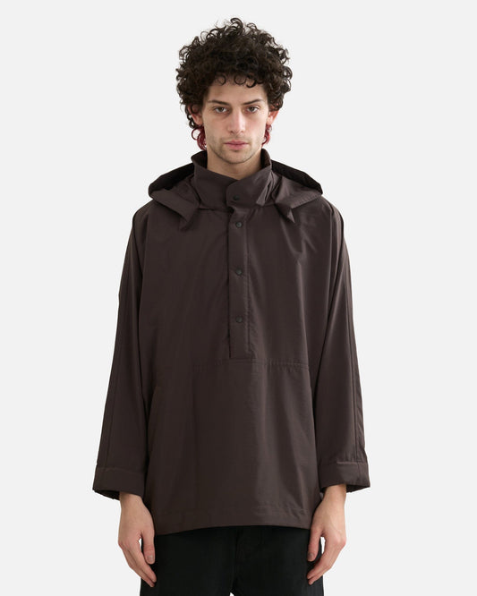 Homme Plissé Issey Miyake Men's Shirts Padded Rim Shirt in Brown
