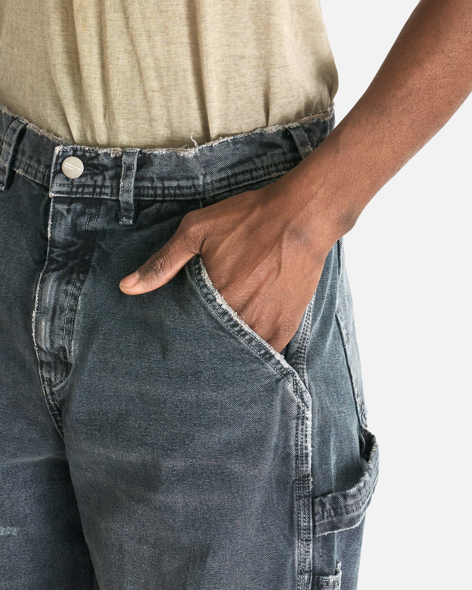 Enfants Riches Deprimes Men's Pants Paint Pants in Washed Black