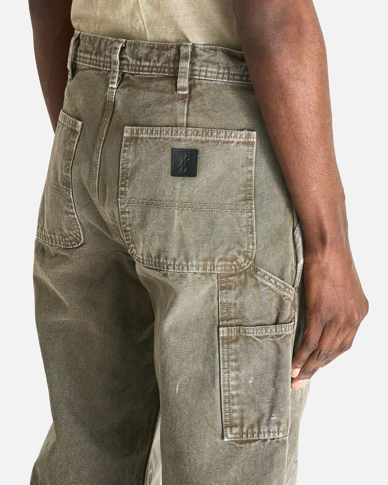 Enfants Riches Deprimes Men's Pants Paint Pants in Washed Green