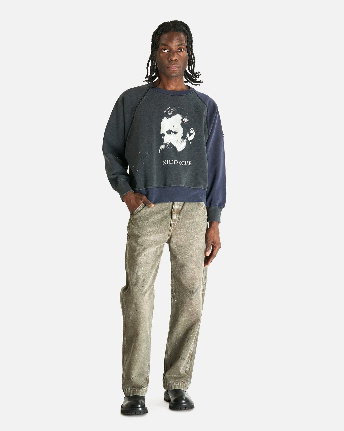 Enfants Riches Deprimes Men's Pants Paint Pants in Washed Green