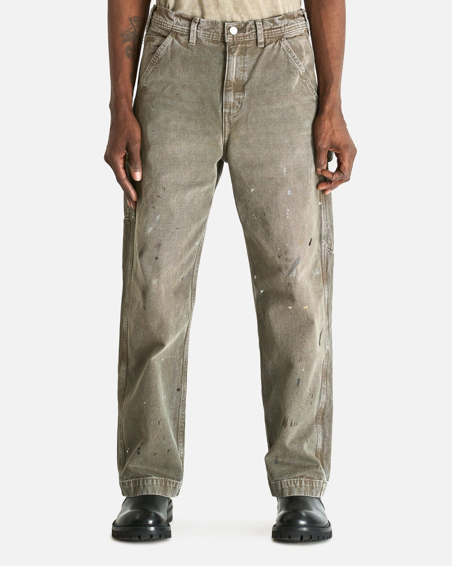 Enfants Riches Deprimes Men's Pants Paint Pants in Washed Green
