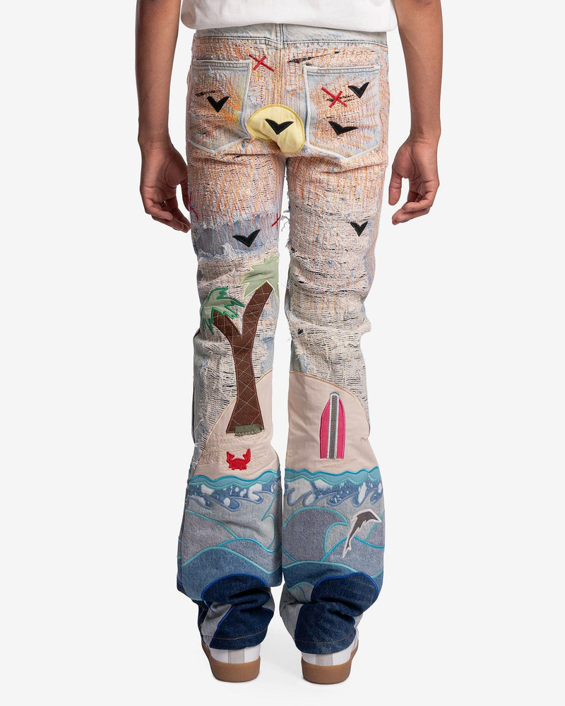 Who Decides War Men's Jeans Pale USA Seaboard Denim in Sky/Multi