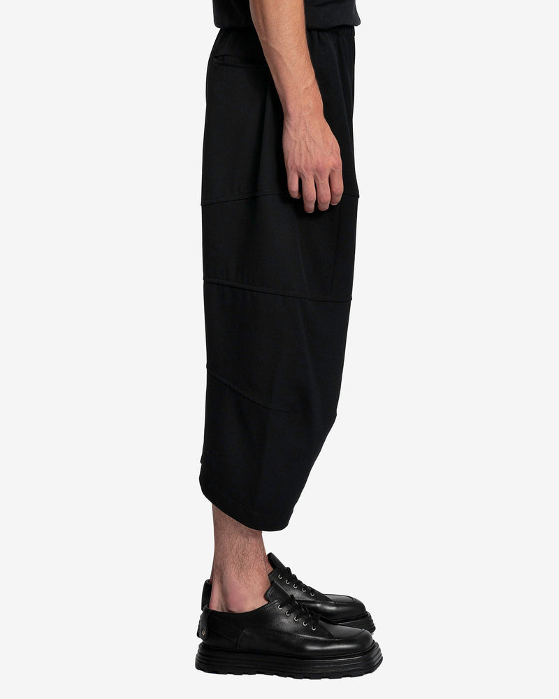 BLACK Comme des Garçons Men's Pants Paneled Cropped Trousers in Black