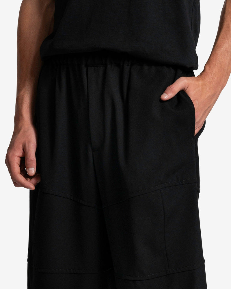 BLACK Comme des Garçons Men's Pants Paneled Cropped Trousers in Black