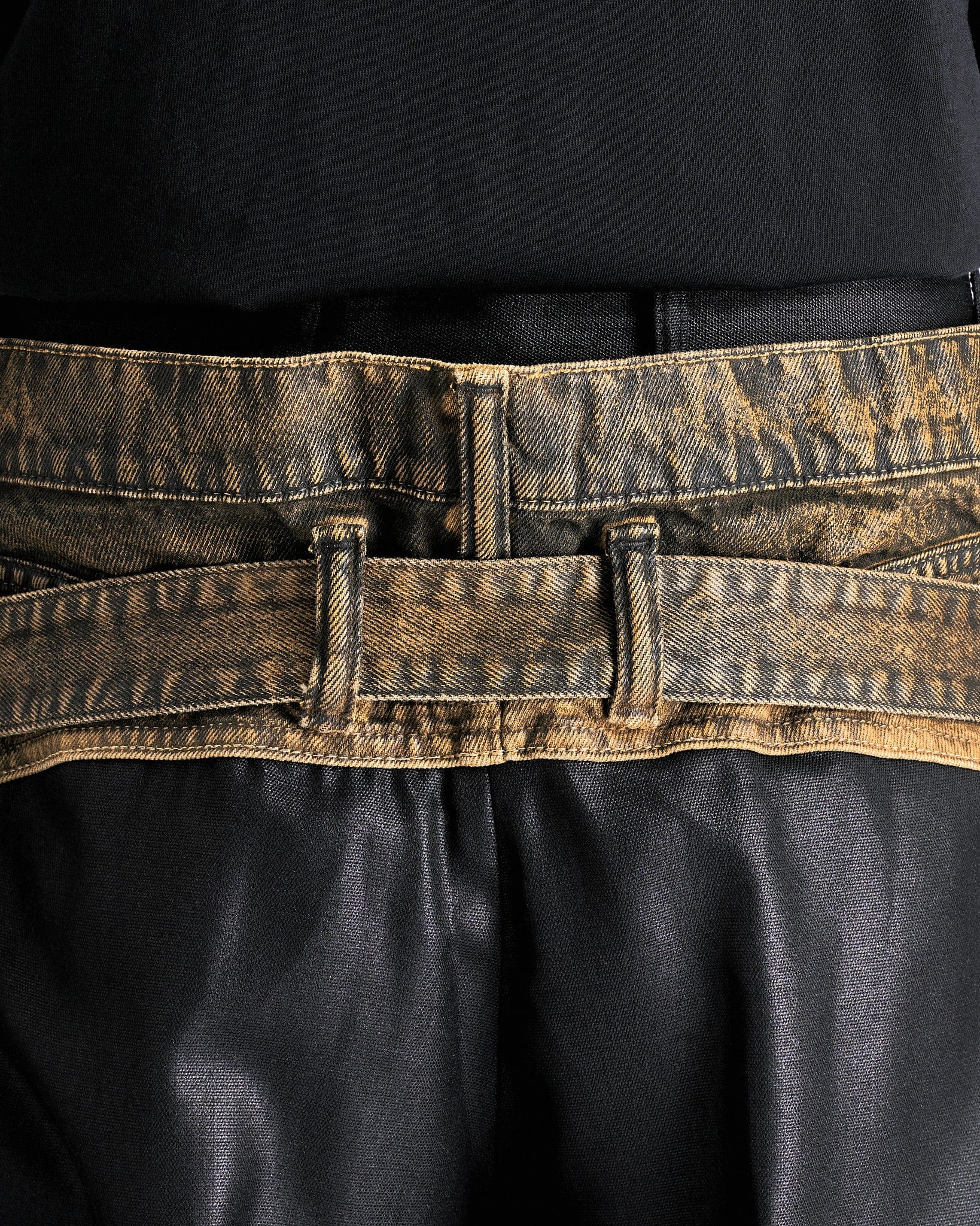 Acne Studios Men's Pants Paneled Trousers in Black/Black