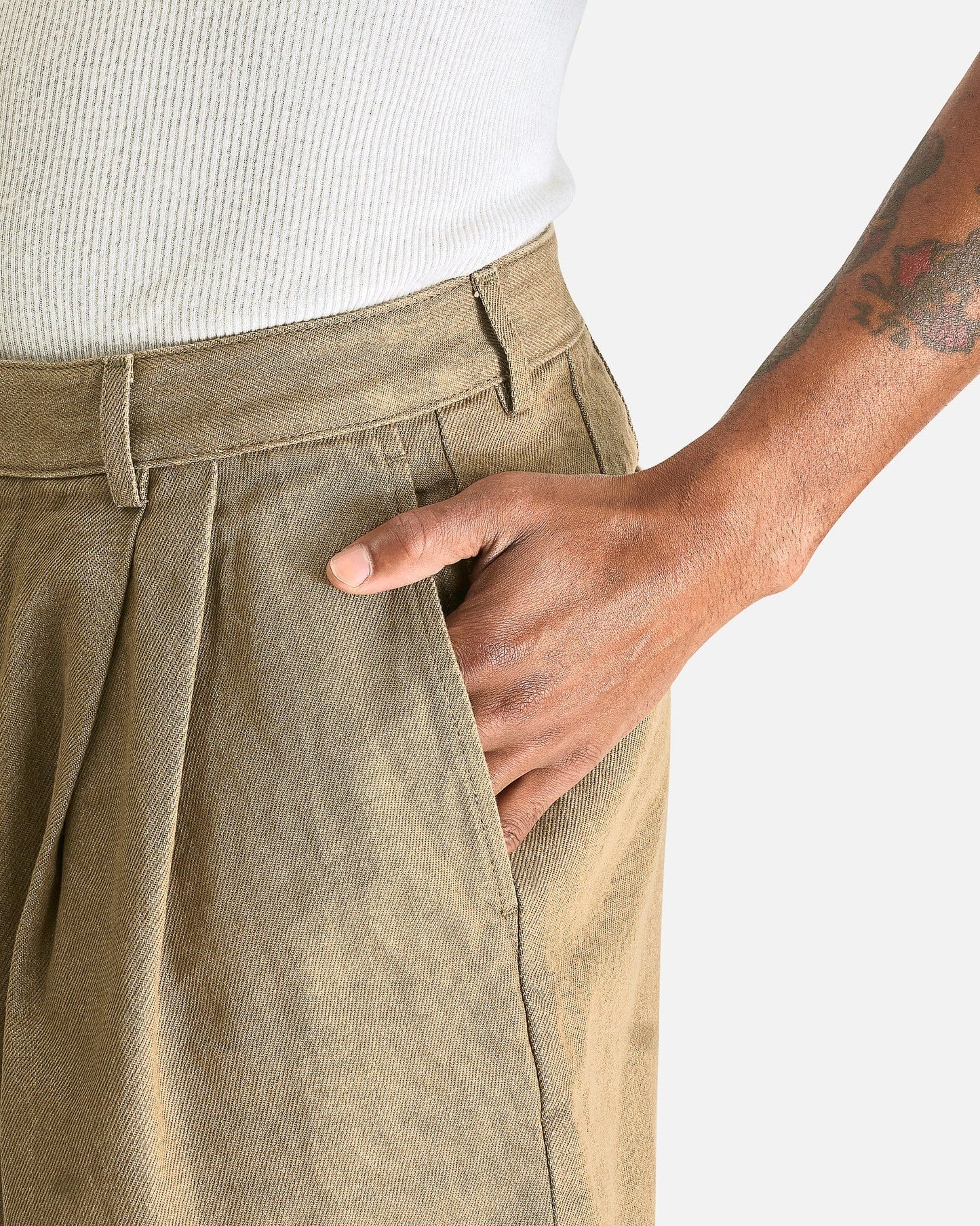 Dries Van Noten Men's Shorts Panrom Denim Shorts in Stone