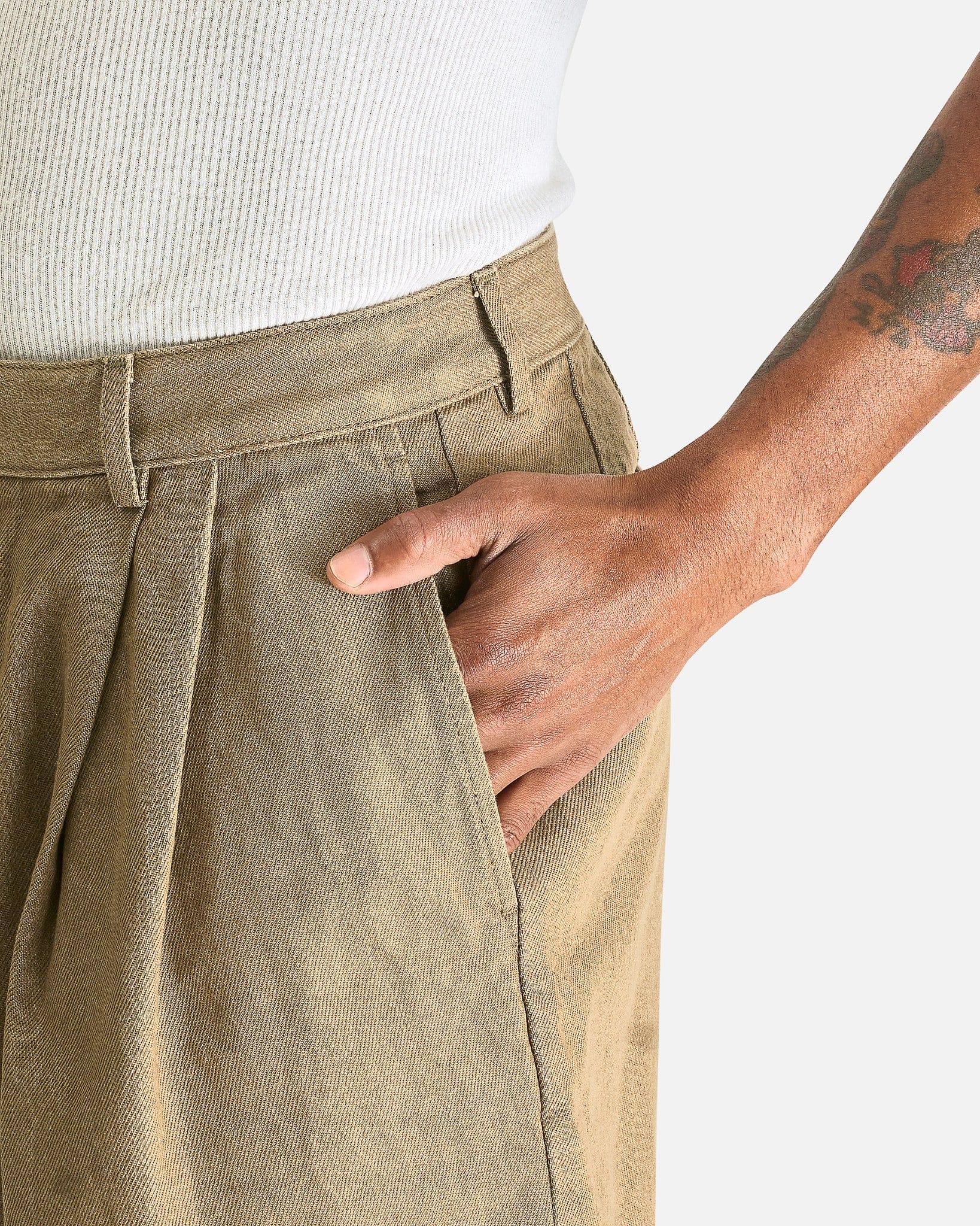 Dries Van Noten Men's Shorts Panrom Denim Shorts in Stone