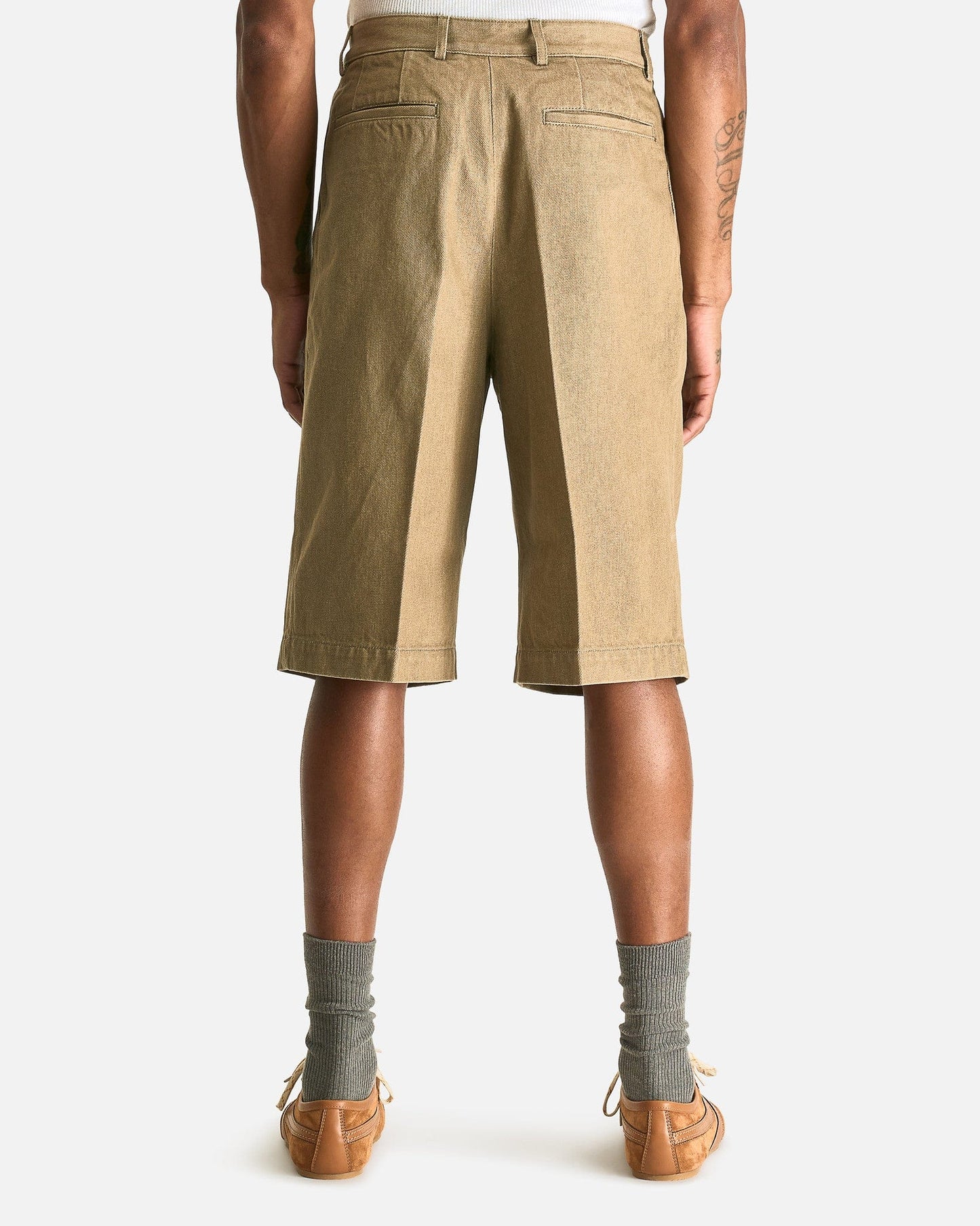 Dries Van Noten Men's Shorts Panrom Denim Shorts in Stone