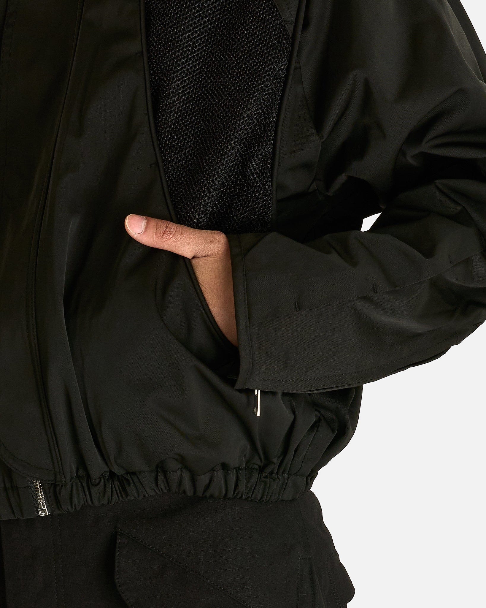 FFFPOSTALSERVICE Men's Jackets Parachute Hooded Jacket in Black