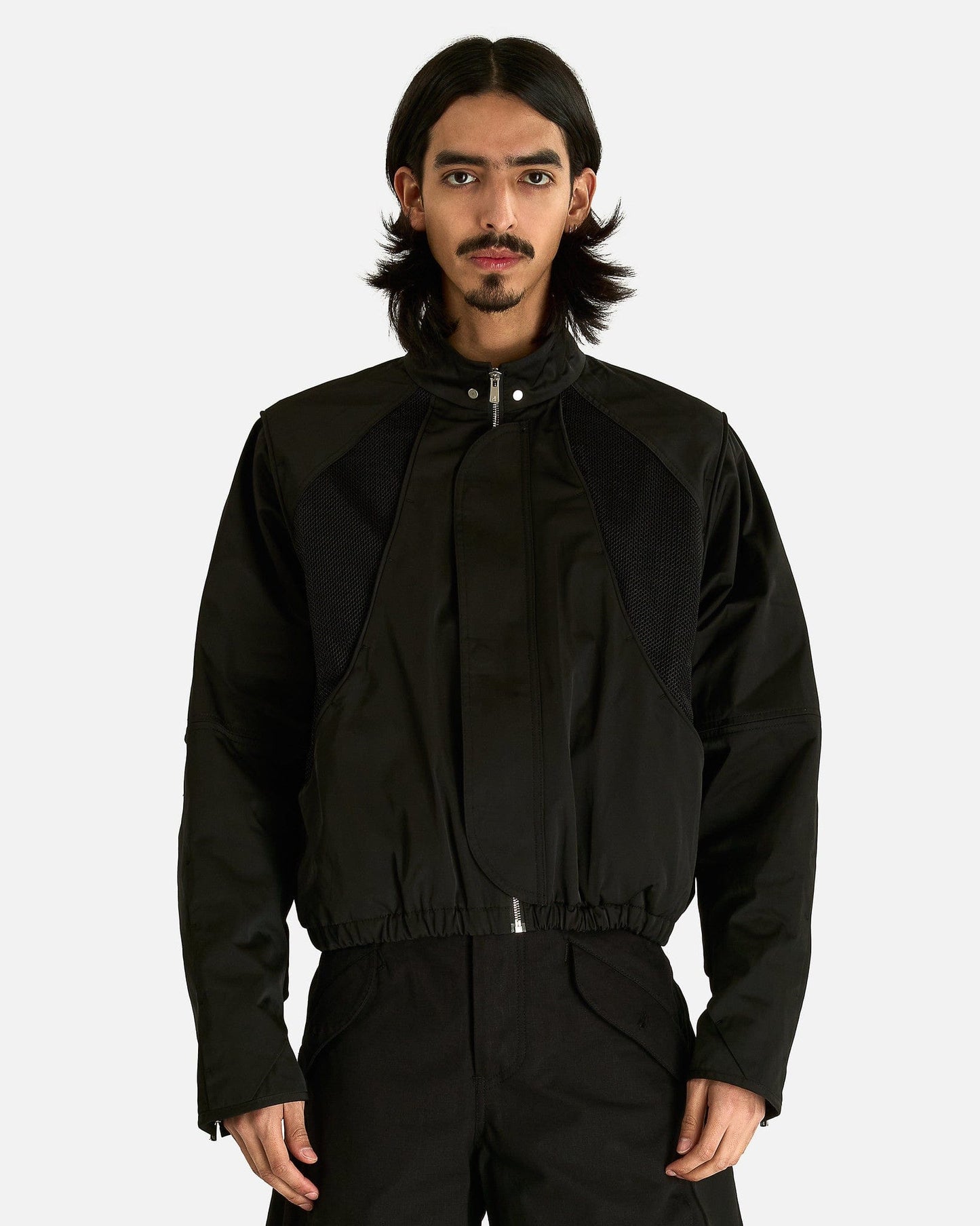 FFFPOSTALSERVICE Men's Jackets Parachute Hooded Jacket in Black