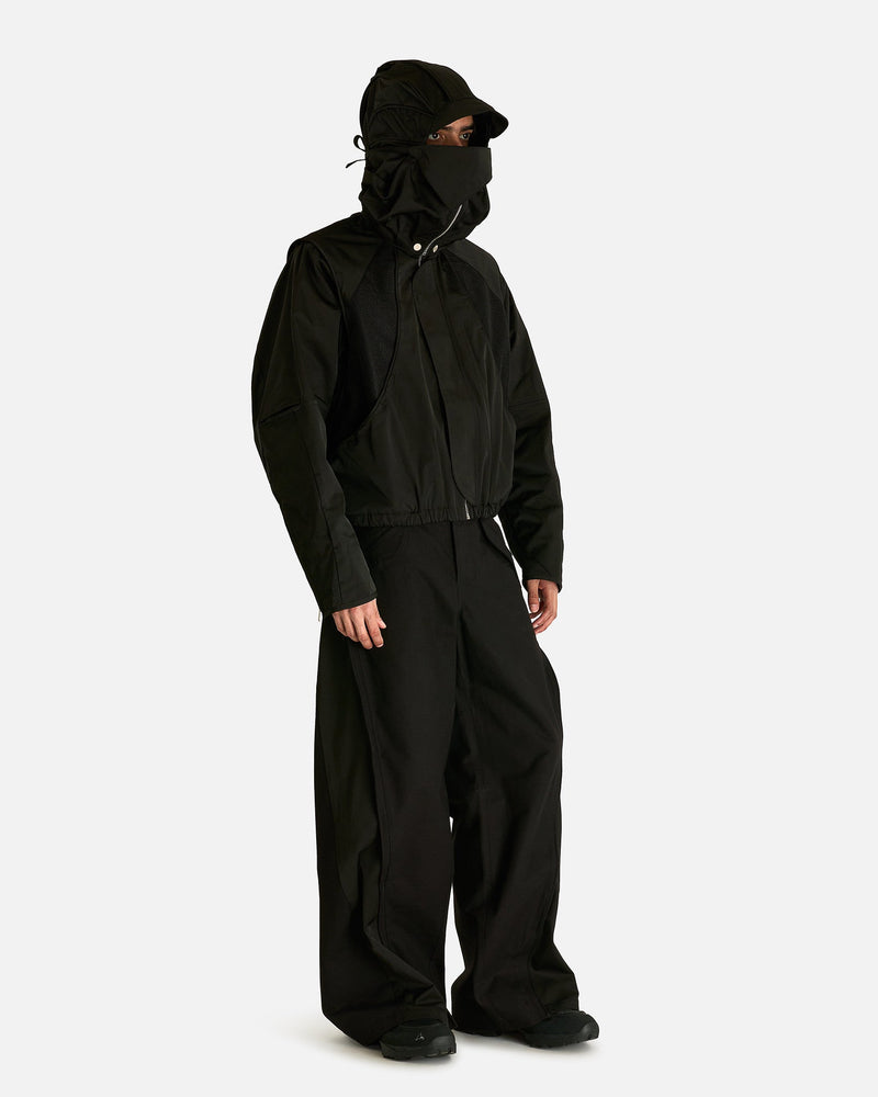 FFFPOSTALSERVICE Men's Jackets Parachute Hooded Jacket in Black