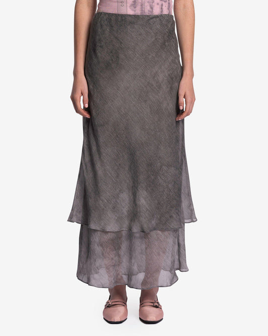 Paloma Wool Women Skirts Park Double Layer Silk Skirt in Grey